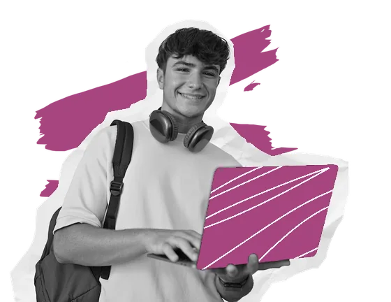 Student z laptopem
