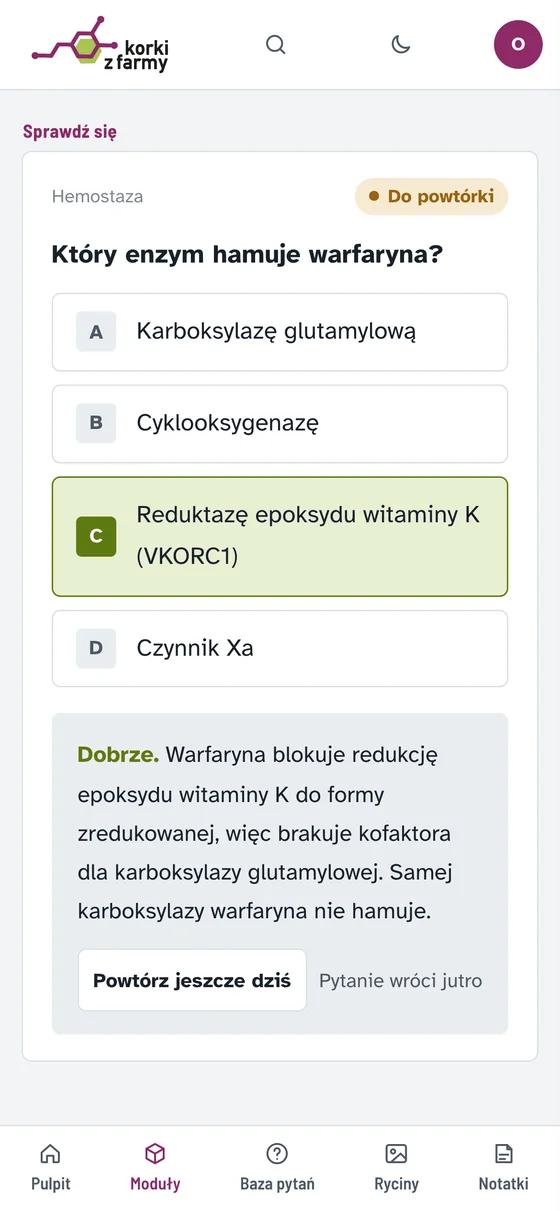 Pytanie w trakcie lekcji z objaśnieniem odpowiedzi